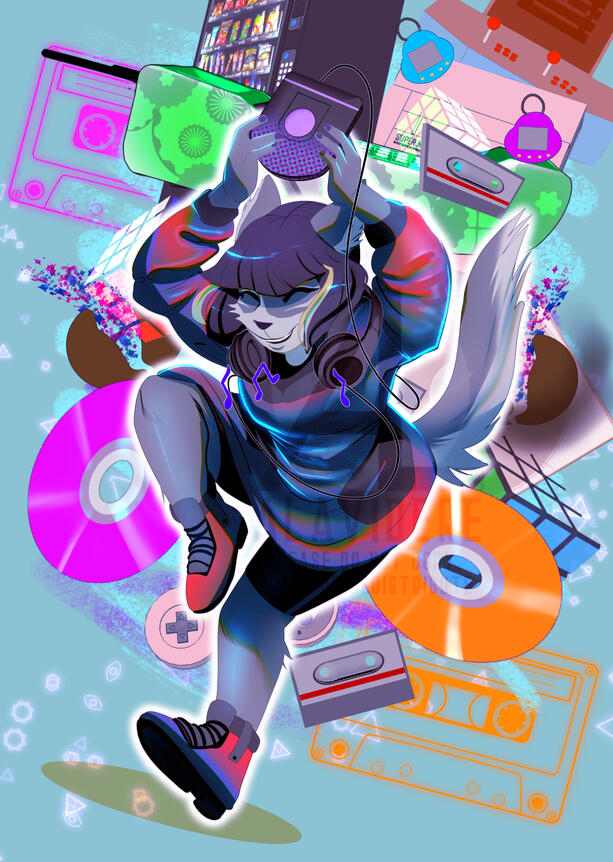 Character Illustration Anna Y2K kid. Paradoxum Tricker Project art